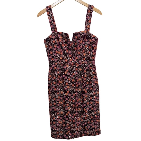 Anthropologie RARE Jaz Embroidered Floral Velvet Mini Skirt Size 6‎ - Picture 3 of 7